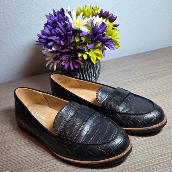 LifeStride Velocity 2.0 Zee Black Loafers, Comfort Slip-On Shoes - Size 7W-Women - Picture 1 of 9